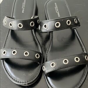 American Eagle Outfitters Black Studded Sandals